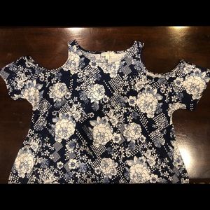 Cold Shoulder Floral Dress